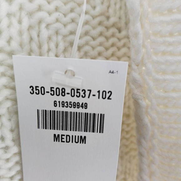 Hollister Womens Cardigan Sweater Cream Long Sleeve Open Front Ribbed M New - Picture 3 of 6